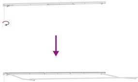 Kézi Behúzható Napellenző Piros 600x300 cm