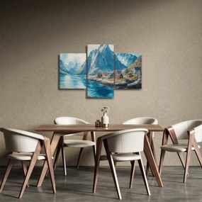Kép - Norvég falu (90x60 cm)