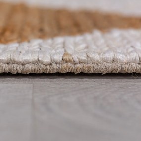 Fehér-natúr színű kézi szövésű jutakeverék szőnyeg 160x230 cm Effie Diamond – Flair Rugs