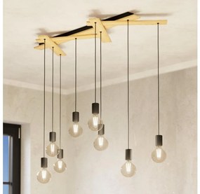 Eglo 43641 - Csillár zsinóron MONMOUNT 9xE27/40W/230V