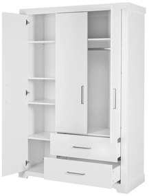 Fehér gyerek ruhásszekrény 139x199 cm Maxi – Roba