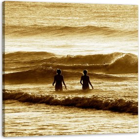 Vászonkép Emberek Óceán Víz Tenger 40x40 cm