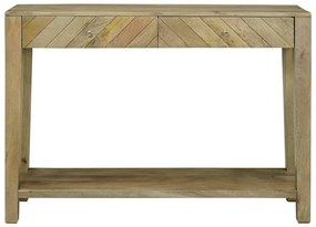 vidaXL Konzolasztal Természetes szürke 110 x 30 x 80 cm Tömör Mangófát