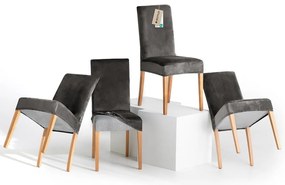 Szürke gumis szék huzat szett 4 db-os 48 cm Sento – Restilo