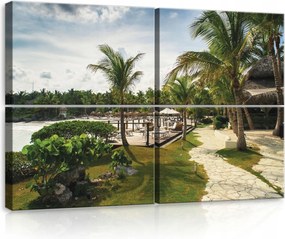 Vászonkép 120x80 Trópusok paradicsom nyaralás tenger óceán tengerpart nap nyár