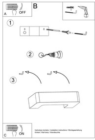 Fali lámpa MAGNET 1xE27/60W/230V fehér