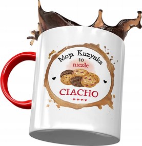 Piros Bögre Unokatestvérnek Születésnapra Ajándék Nyomtatott Fotóval