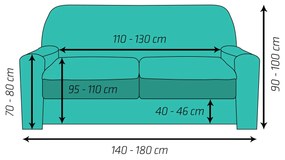 4Home Comfort Plus Multielasztikus ülőgarnitúrahuzat kék, 140 - 180 cm, 140 - 180 cm