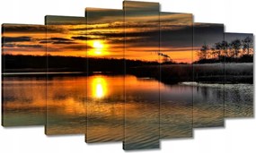 Vászonkép 140x80 Nyugat a nyugodt víz felett
