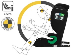 KINDERKRAFT - Autósülés JUNIOR FIX 2 (100-150 cm) Graphite fekete