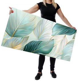 Wallplex konyhahátfal Pastel Leaves (Méret: 60x240)