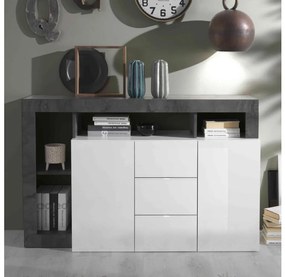 Komód LENOR fehér/antracit