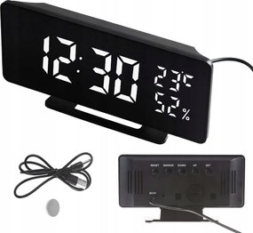 Led Elektronikus Óra Digitális Ébresztőóra Hőmérséklet Páratartalom Szundi Funkció