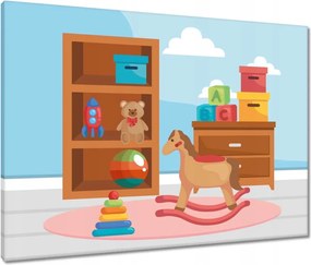 Vászonkép 80x60 Játékok a gyerekszobába