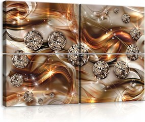 Vászonkép 120x80 Gyémánt csillogás luxus absztrakt modern dinamika arany fal