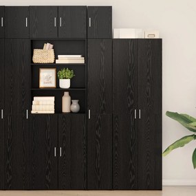 Slim tárolószekrény Fekete tölgy 30x42.5x225 cm Szerelt fa