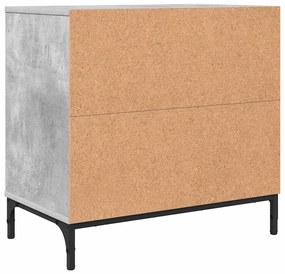 Éjjeli asztal fiókkal Beton szürke 63.5 x 36 x 61 cm Faanyag