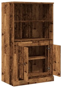 antik fa színű szerelt fa magasszekrény 60x35,5x103,5 cm