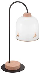 Kolarz A1352.71.Au.100 - Asztali lámpa NONNA 1xE27/60W/230V szarvas tölgy/fehér/arany