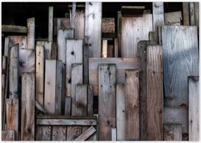 Poszterek 100x70 Régi deszkák 3D hatás