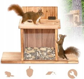 Mókusház Fa mókus etető napellenzővel 24x35 CM
