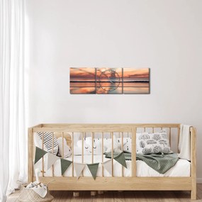 Nap sugarak képe Dayton Beach felett (órával) (90x30 cm)