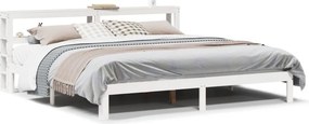 vidaXL fehér ágykeret fejtámlával matrac nélkül 200x200 cm