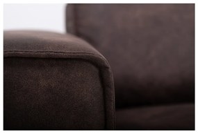 Barna bőrutánzat kanapé 224 cm Copenhagen – Scandic