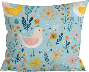 Mikroszálas párnahuzat SPRING TWEET 45x45 cm, színes