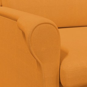 Modern Karosszék Sötét Sárga Szövet Nagy Ergonomikus