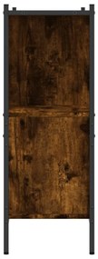 füstös tölgy színű szerelt fa könyvszekrény 102x28x77,5 cm