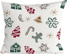 Flanel párnahuzat HOLLY 45x45 cm, fehér