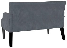 vidaXL Chesterfield Pad Sötétszürke 112 x 65,5 x 75 cm Bársony