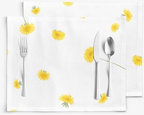 Goldea pamut reggeliző alátét - pitypangok - 2db 30 x 40 cm