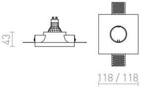 RED - Design Rendl - R12358 -Beépíthető lámpa DINGO 1xGU10/35W/230V