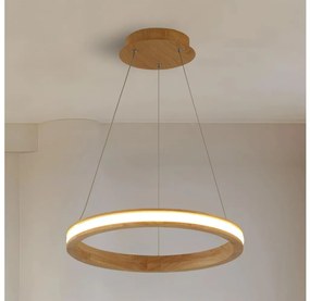 Brilagi - UMEA WOOD LED csillár kábelen LED/30W/230V, átmérő 40 cm, kaucsukfa