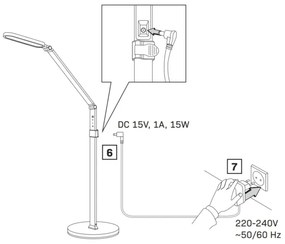 LED Dimmelhető érintős állólámpa FERRARA LED/13W/230V 3000/4000/6000K fehér