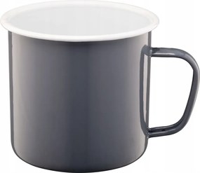 Zománcozott fém tejes bögre fazék szürke nagy 1200ml 1db