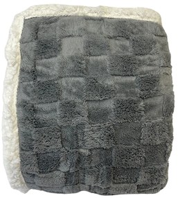 Sötétszürke mikroplüssből készült luxus báránytakaró 150x200cm TiaHome