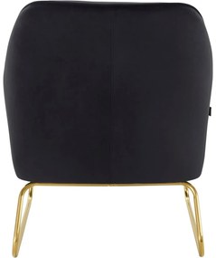 Fekete bársony fotel Joshua - Støraa