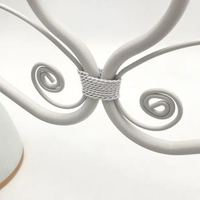 Csillár láncon RETRO 2xE27/60W/230V matt fehér