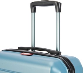 BONTOUR “spinner” nagy duplakerekes gurulós bőrönd, jégkék