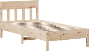 vidaXL tömör fenyőfa ágy matrac nélkül 75 x 190 cm