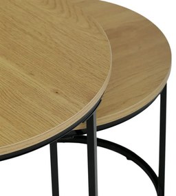 Dohányzóasztal 53×53×46 cm, MDF, Vad Tölgy. CT-G1145 OAK