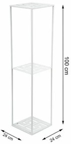 Virágállvány 100x24 cm fehér