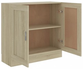 sonoma tölgy színű szerelt fa könyvszekrény 82,5x30,5x80 cm