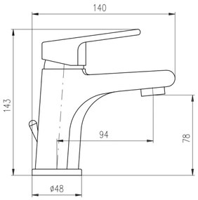 RAV Slezák CO127.0 - Mosdócsaptelep + leeresztő COLORADO 14,3 cm fényes króm