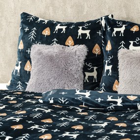 4Home Nordic Deer mikroflanel ágyneműhuzat, 140 x 220 cm, 70 x 90 cm