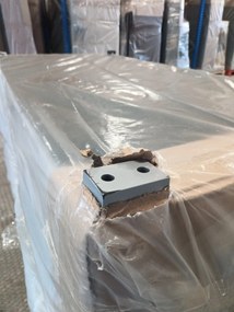 AKCIÓ világosszürke, kinyitható sarokkanapé ZENOVA 220x140 cm, kétoldalas II. osztály