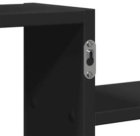 fekete szerelt fa fali polc 104 x 15 x 49 cm